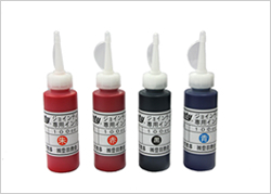 ジョインティ 補充インク（10cc 5本セット／業務用100cc）赤・黒・朱・青｜浸透印ホルダー用